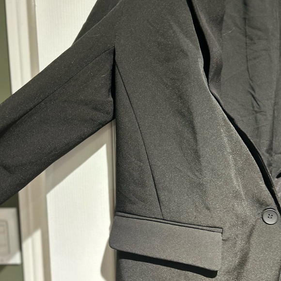 Steve Madden Black Tailored Longline Blazer Jacket Size Small - Picture 7 of 12